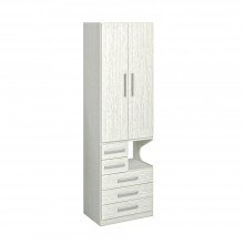 Guarda-Roupa De 2 Portas Com Mesa de Cabeceira 1224 Esquerdo Carvalho Claro